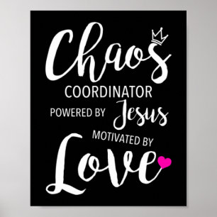 Poster Coordinateur Chaos Enseignant Powered By Jesus Mot