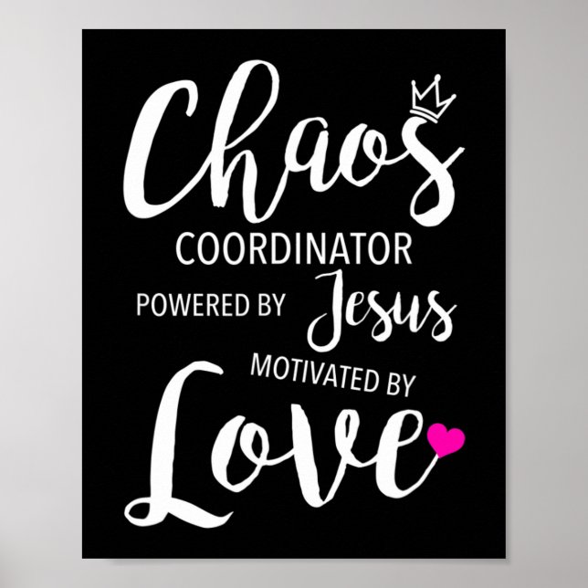 Poster Coordinateur Chaos Enseignant Powered By Jesus Mot (Devant)