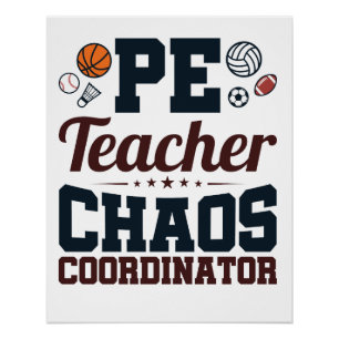 Poster Coordinateur PE Teacher Chaos