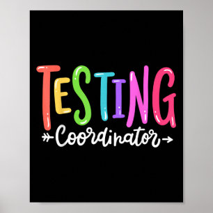 Poster Coordonnateur de tests Jour d'examen de test Équip