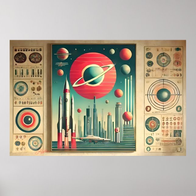 Poster Coordonnées Interplanétaires de l'Ère Spatiale Rel (Devant)