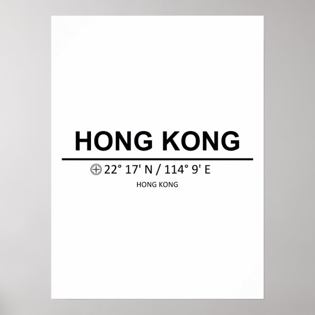 Poster Coordonner Hong Kong (Devant)