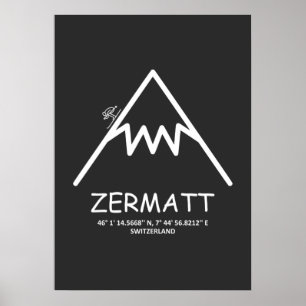 Poster Coordonner Zermatt Suisse