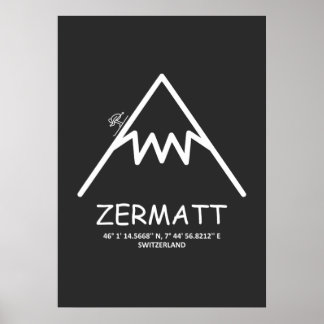 Poster Coordonner Zermatt Suisse
