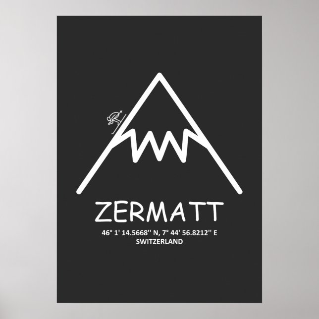 Poster Coordonner Zermatt Suisse (Devant)