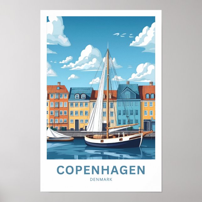Poster Copenhagen Danemark Imprimer (Devant)