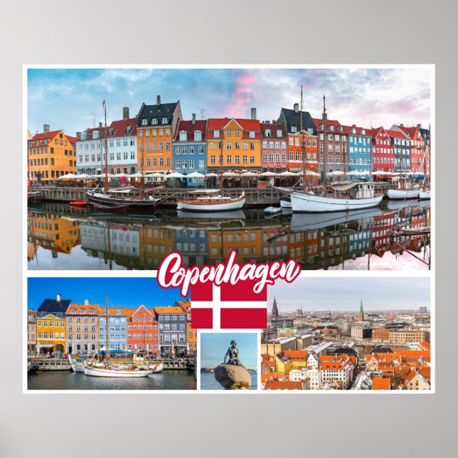 Poster Copenhague Danemark (Devant)