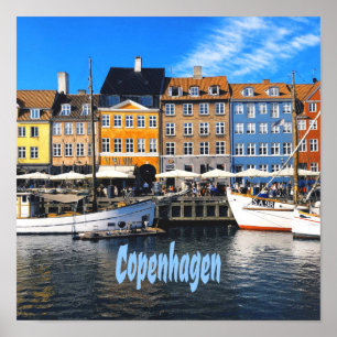Poster Copenhague Danemark Capital Canal Homes Nyhavn