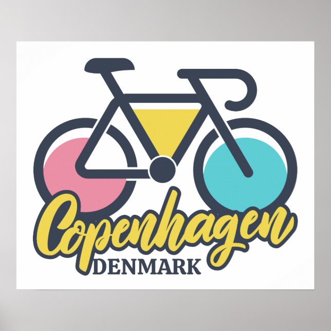 Poster Copenhague Danemark Cyclisme (Devant)