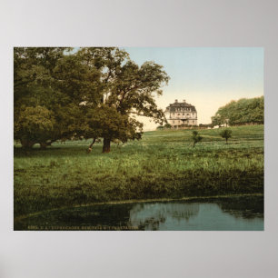 Poster Copenhague - Hermitage de Klampenborg avec parc