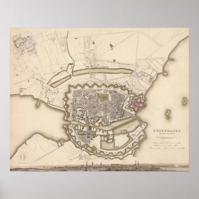 Poster Copenhague, Kiobenhaven (Devant)