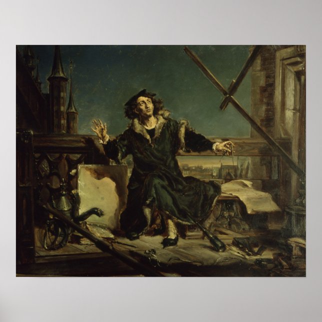 Poster Copernic dans la tour à Frombork (Devant)