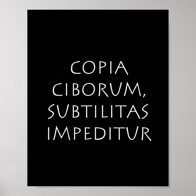 Poster Copia ciborum subtilitas impeditur (Devant)