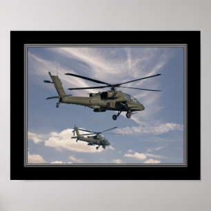 Poster copie 11x14 des hélicoptères militaires