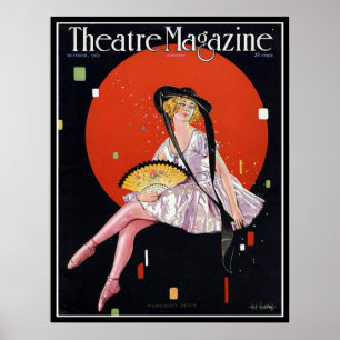 Poster Copie 1921 de couverture de magazine de théâtre de