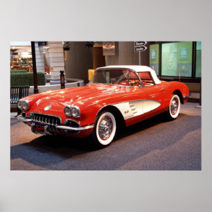 Poster Copie 1960 de Chevrolet Corvette