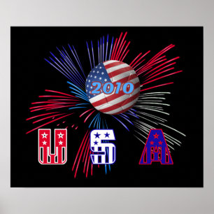 Poster Copie 2010 d'affiche du football de coupe du monde