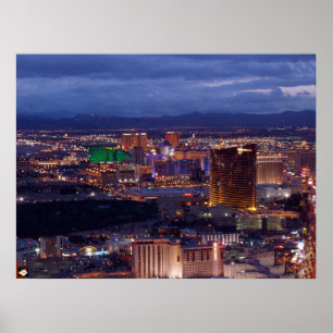 Poster Copie aérienne d'affiche de bande de Las Vegas