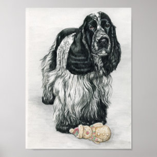 Poster Copie anglaise d'art de chien de cocker