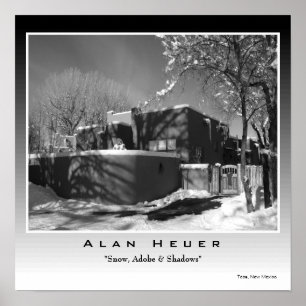 Poster Copie argentée - "Adobe, neige et ombres "