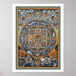 Poster Copie bouddhiste 12 x 16 de mandala