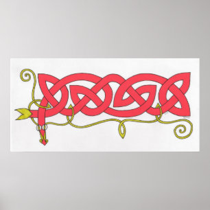 Poster Copie celtique de serpent