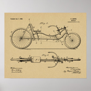 Poster Copie couchée d'art de brevet de conception de