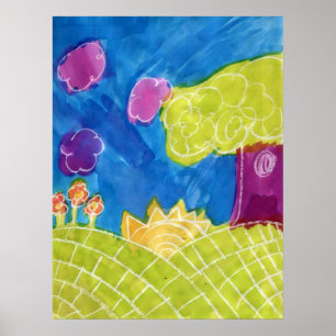 Poster Copie d'affiche d'art de jour ensoleillé