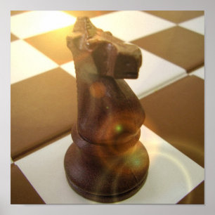 Poster Copie d'affiche de chevalier d'échecs