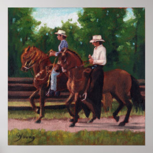 Poster Copie d'affiche de chevaux de Paso Fino