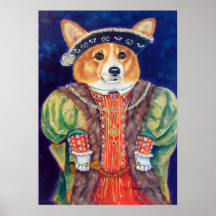 Poster Copie d'affiche de corgi de Gallois de Pembroke