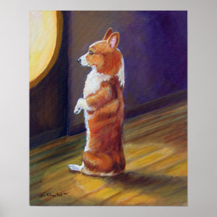Poster Copie d'affiche de corgi de Gallois de Pembroke
