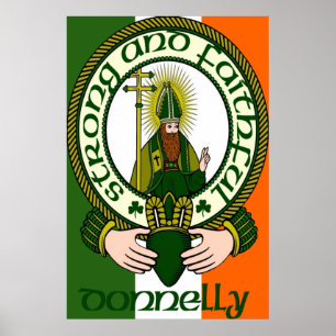 Poster Copie d'affiche de devise de clan de Donnelly