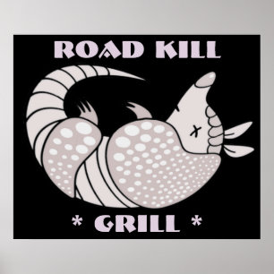Poster Copie d'affiche de gril d'animaux écrasés