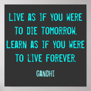 Poster Copie d'art d'affiche de citation d'inspiration