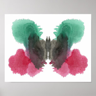Poster Copie d'art d'amusement d'essai de tache d'encre