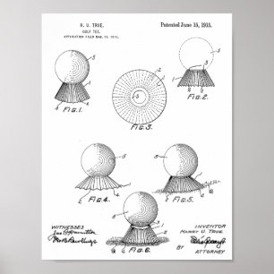 Poster Copie d'art de brevet de conception de pièce en t