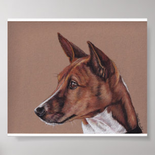 Poster Copie d'art de chien de Basenji