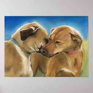 Poster Copie d'art de chien de Rodesian Rigeback