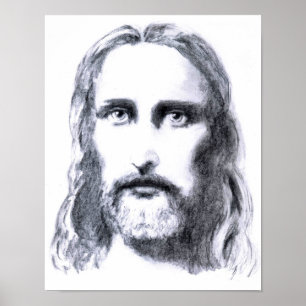 Poster Copie d'art de dessin de Jésus-Christ