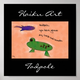 Poster Copie d'art de Haiku de têtard