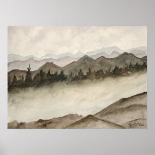 Poster Copie d'art de paysage de montagnes du Colorado