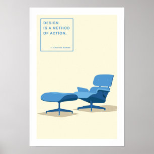 Poster Copie de chaise longue d'Eames