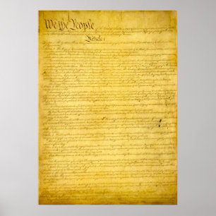 Poster Copie de constitution d'Etats-Unis