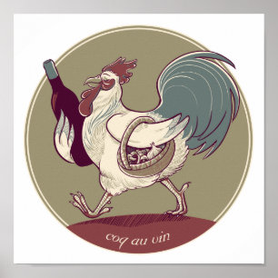 Poster Copie de coq au vin