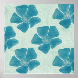 Poster Copie de fleur de turquoise