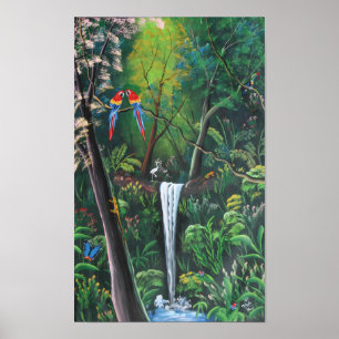 Poster Copie de forêt tropicale du Costa Rica