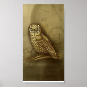 Poster Copie de hibou de rouages