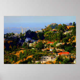 Poster Copie de Hollywood Hills, la Californie