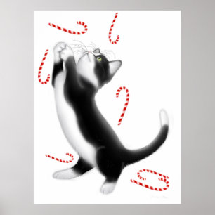 Poster Copie de jouets de chat de sucre de canne